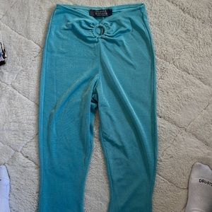 Blue sparkly flare pants